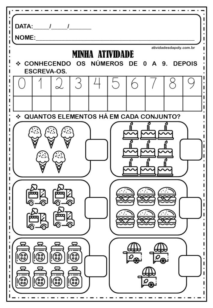 Atividades Para Trabalhar Numerais E Quantidades Atividades Da Poly