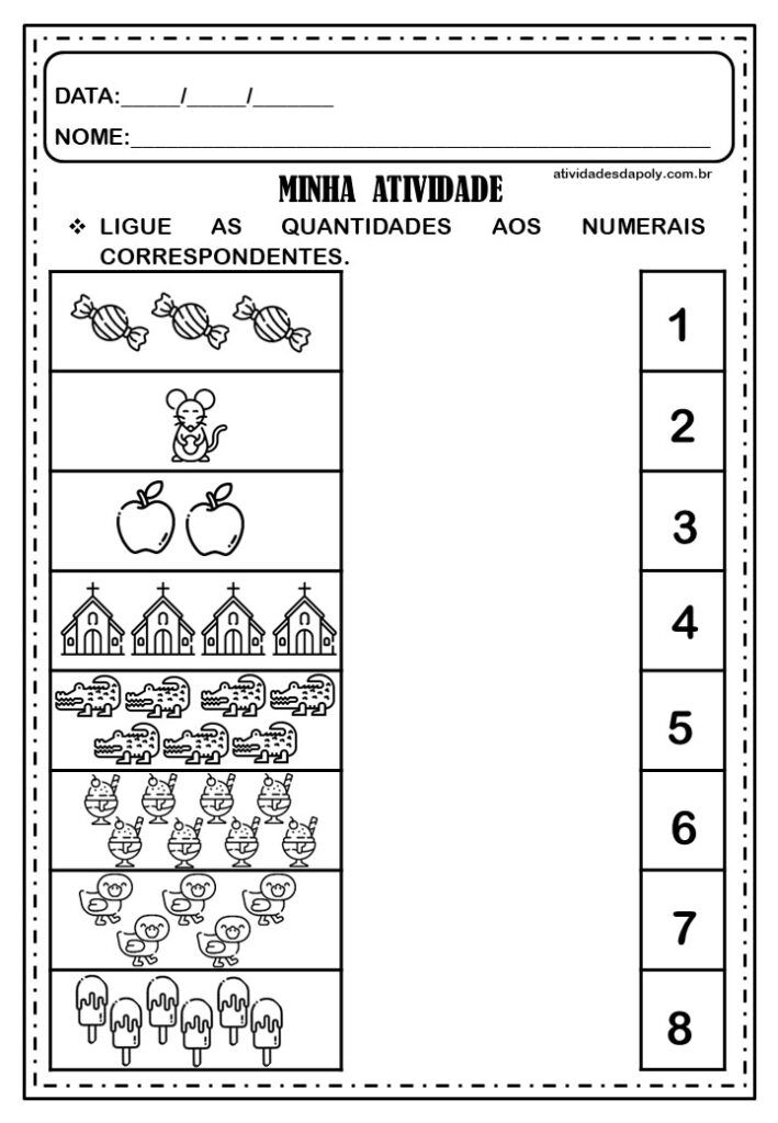 Atividades Para Trabalhar Numerais E Quantidades Atividades Da Poly