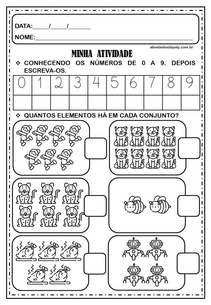 Atividades com Números  Atividades numerais, Atividades, Atividade  alfabeto educação infantil