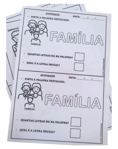 ATIVIDADES - FAMÍLIA