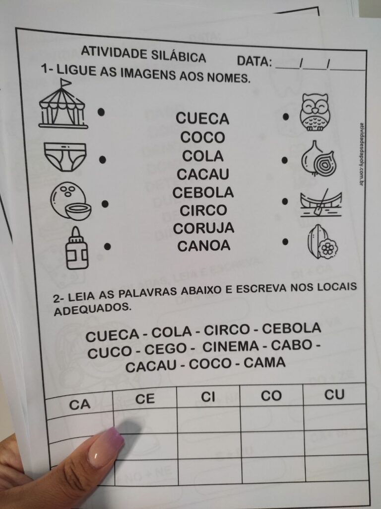 Caderno De Atividades Alfabetização Com Sílabas Simples Atividades Da Poly 