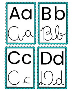ALFABETO 4 TIPOS DE LETRAS